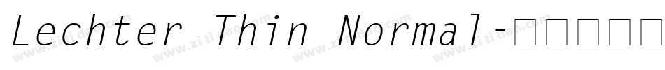 Lechter Thin Normal字体转换